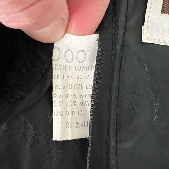 Sears Black Vintage Long Leather Coat Small - Picture 13 of 15